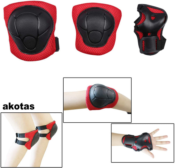 Akotas Kids/Youth Knee Pad Elbow Pads Guards Protective Gear Set for Roller Skates Cycling BMX Bike Skateboard Inline Skatings Scooter Riding Sports